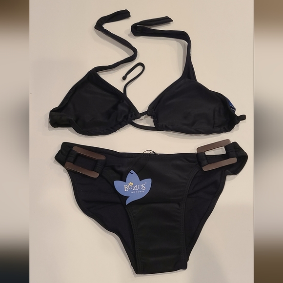 Buzios Brazilian 2pc Leather Square Bikini Set - Picture 1 of 10